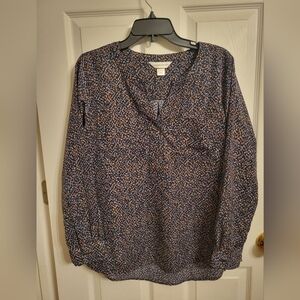 2/$15 Christopher & Banks Multicolor Patterned Blouse